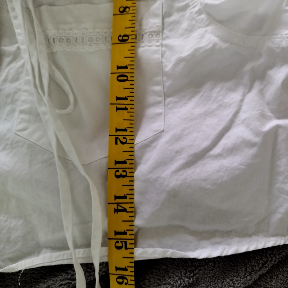 ZARA CROP PETER PAN COLLAR Long Sleeve SHIRT Sz S - Picture 10 of 10